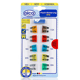 Набір плоских запобіжників на блістері Alca 690000 - 10шт (5-30A)