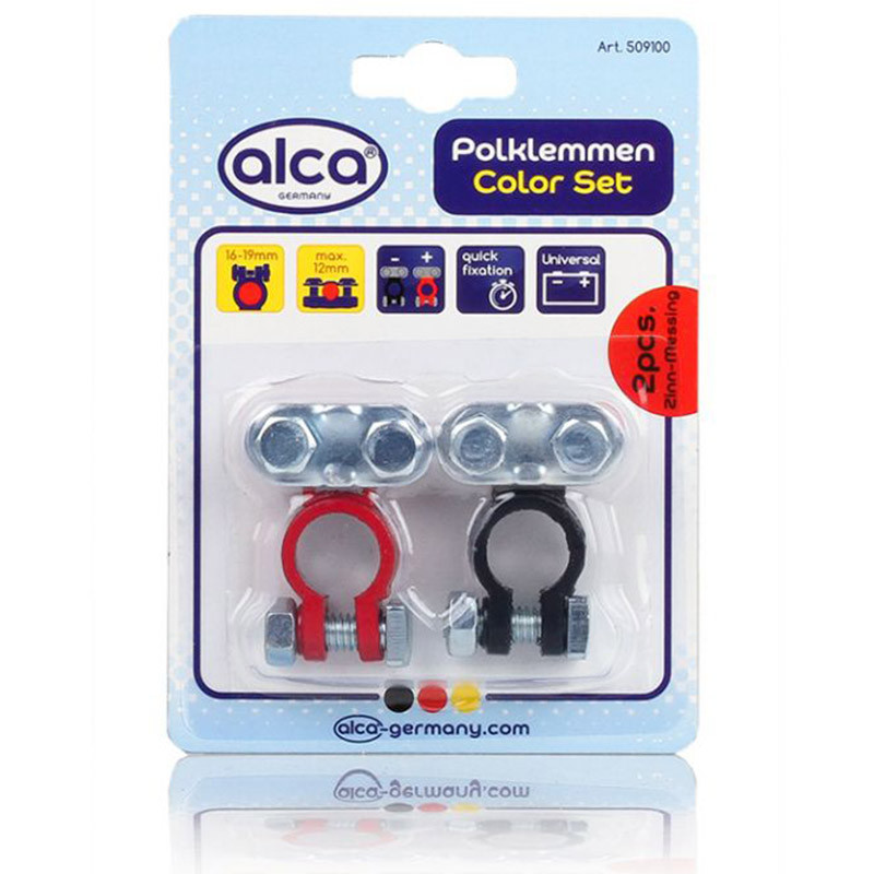 Акумуляторні клеми кольорові "Polklemmen" Alca, 2шт, 509100
