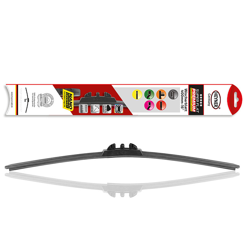 Щітка склоочисника (двірник) Heyner Super Flat Premium 400mm, безкаркасні, 276000