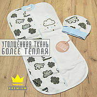 0-5 (56 0-3) євро пелюшка кокон на замку тепла пелюшка-кокон фліс теплий кокон байка котон бабовна 5016 ГЛБ
