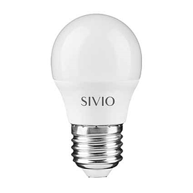 Світлодіодна лампа SIVIO 10W G45 E27 4100K Код.59525