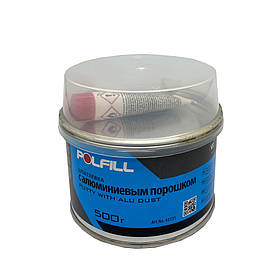 Шпаклівка алюмінієва, з затверджувачем, Polfill, 500g