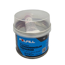 Шпаклівка алюмінієва, з затверджувачем, Polfill, 200g