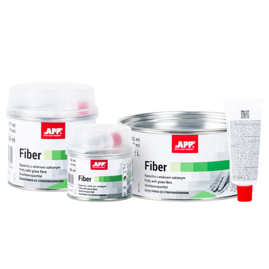 Шпаклівка зі скловолокном, з затверджувачем "Fiber", APP, 140ml, 010210