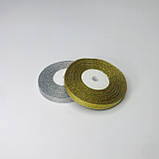 Стрічка парча, 1 см, золото, 23 м - рулон, фото 3