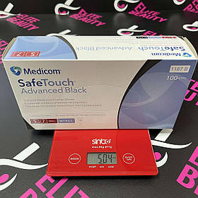 Нітрилові щільні рукавички чорні Медиком 100шт/уп преміум якість S