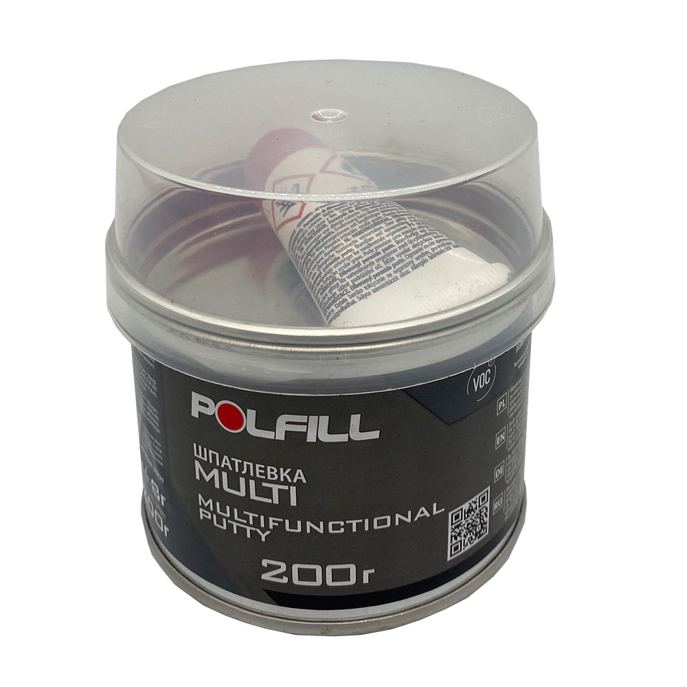 Шпаклівка багатофункційна Multi, з затверджувачем, Polfill, 200g, 43222