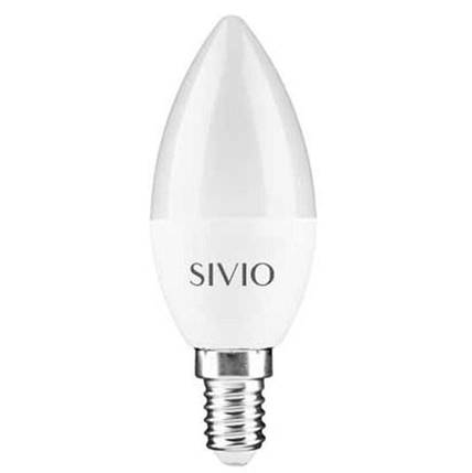 Світлодіодна лампа SIVIO 10W С37 E14 4100K Код.59085, фото 2