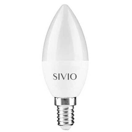 Світлодіодна лампа SIVIO 10W С37 E14 4100K Код.59085, фото 1