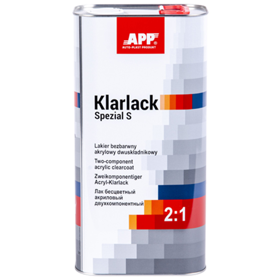 Лак спеціальний акриловий APP, 2К HS Klarlack Spezial S 2:1, 5l, 020110
