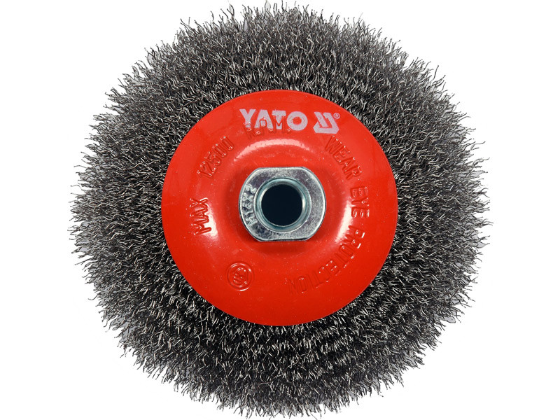 Щітка дротяна крацовка плоска для КШМ 125 мм Yato YT-47612