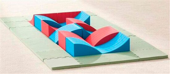 Тактильна доріжка рівноваги шкірозамінник Різнобарвний (Тіа-sport ТМ)