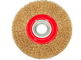 Щітка дротяна крацовка плоска латун. дріт 125 мм Vorel 06978