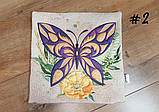 Стьобана декоративна наволочка Метелик і квітка №2, фото 2
