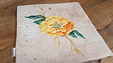 Стьобана декоративна наволочка Метелик і квітка №2, фото 6
