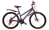 Велосипед для девушки 26 Intenzo Delta 16 Lady черно-фиолетовый