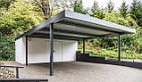 Навіс для автомобіля біля будинку, дачі в стилі Loft (лофт), фото 2