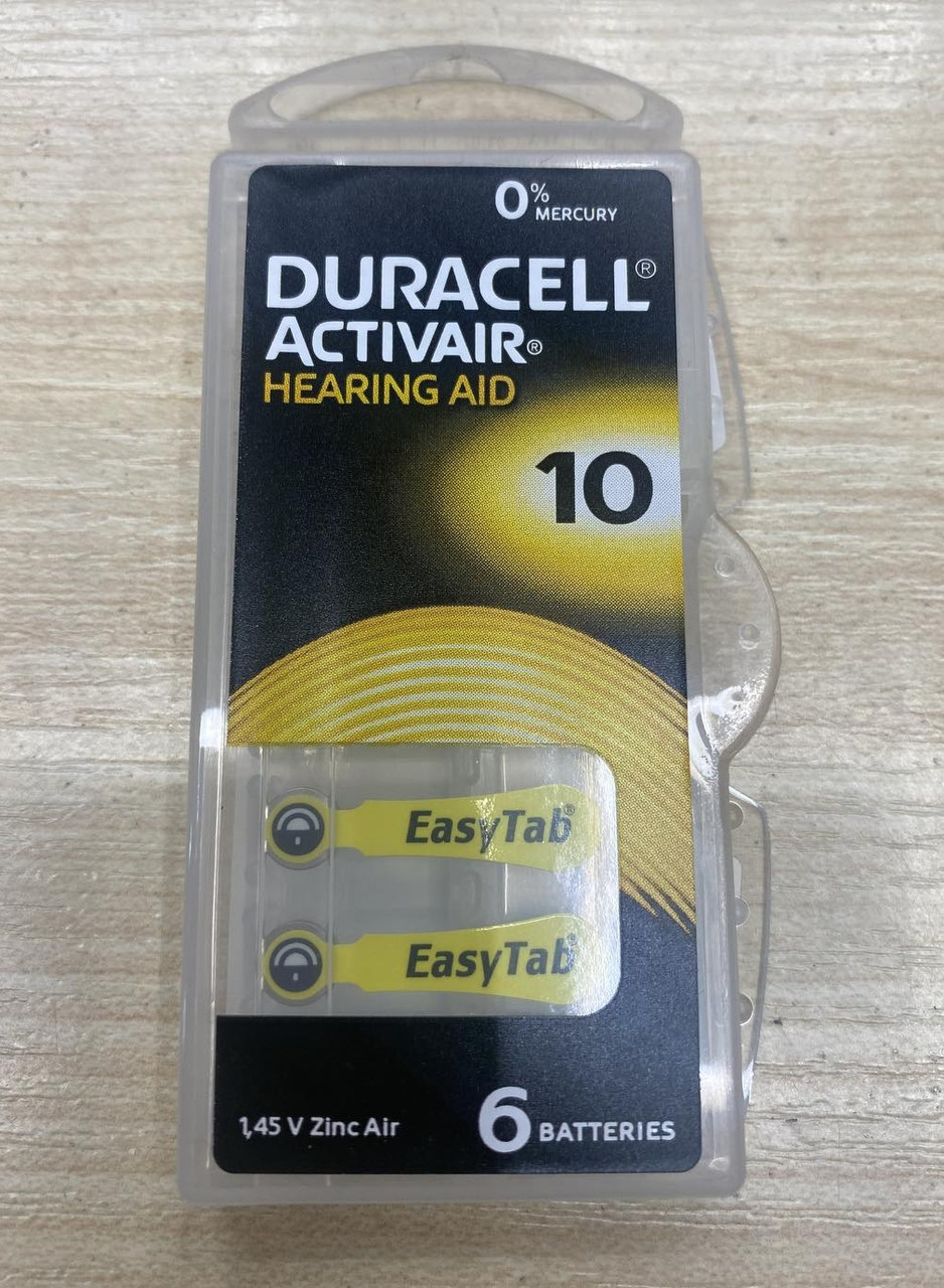 Батарейки DURACELL Zinc air 1,4V ZA10 / DA10 (105mAH)