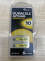 Батарейки DURACELL Zinc air 1,4V ZA10 / DA10 (105mAH)