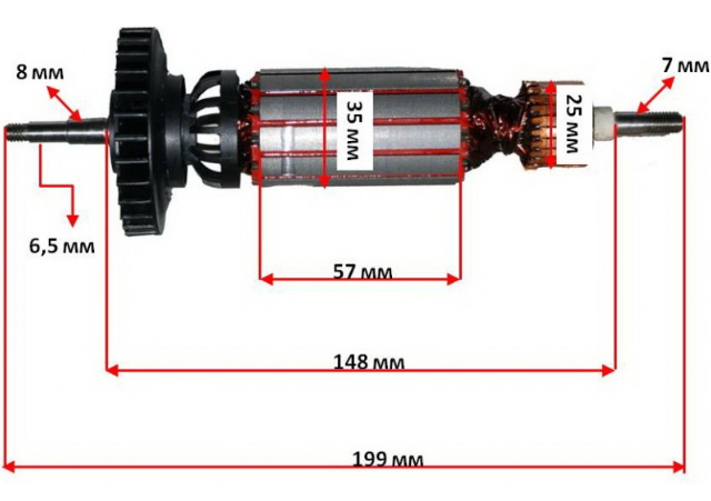 Якір на болгарку DeWalt 125 D28136, фото 1