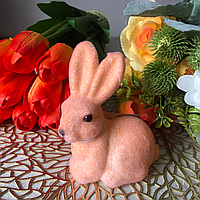 Фигурка декоративная Пасхальный Кролик, 10см, цвет оранжевый