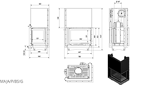 Камінна топка Kratki MAJA 12 права BS гільйотина, фото 4