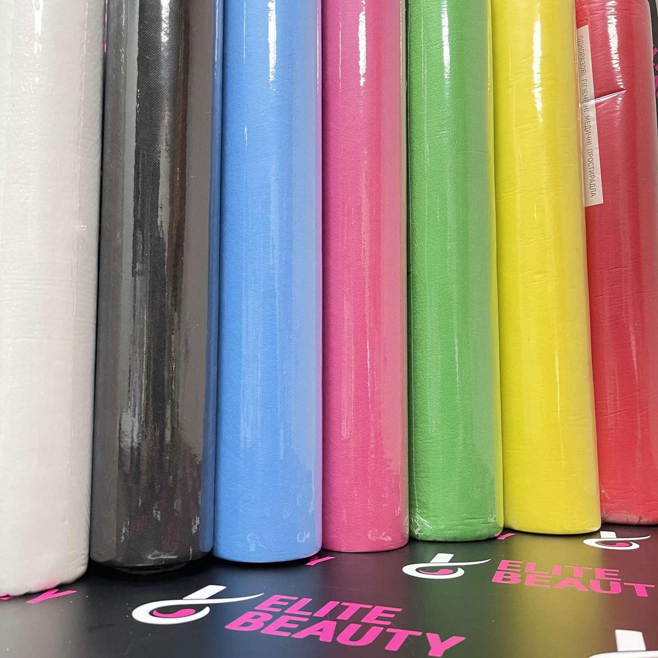 Одноразові простирадла в рулонах 0.8х100м (різні кольори)