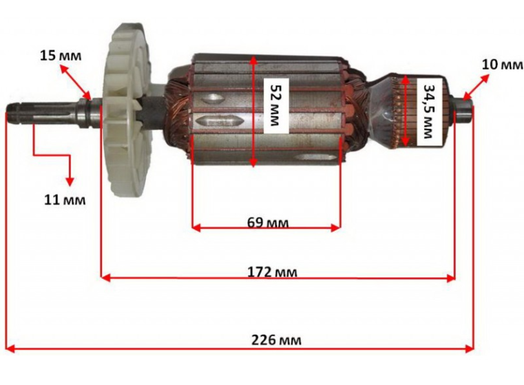 Якорь на болгарку DeWalt 230 D54 мм - фото 1 - id-p214186013