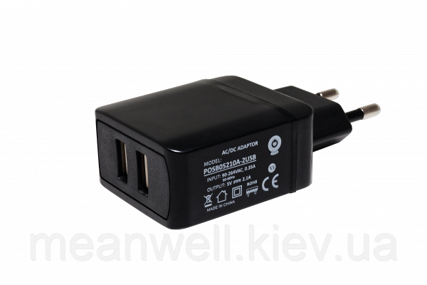 Адаптер живлення 5V 2A 2*USB POSB05210A-2USB POS