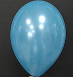 Латексна кулька металік блакитний 10" / 35 / 26см Light Blue Gemar, фото 2