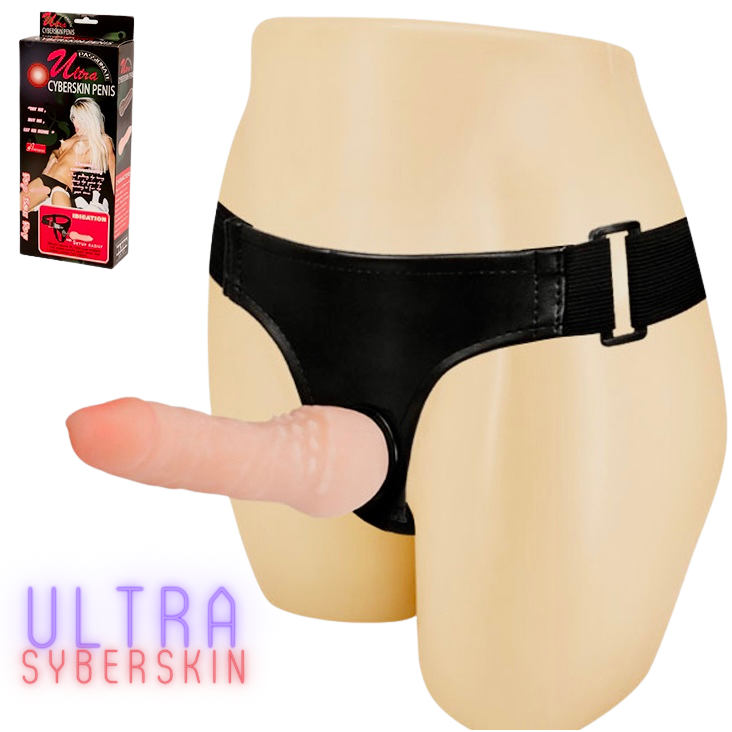 Страпон на ременях м'який Ultra Syberskin Penis Strapon розмір S-XXXL