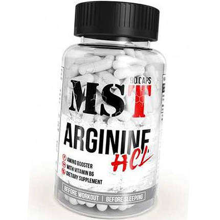 Аргінін MST Arginine HCL 90 капс Топ продаж, фото 1