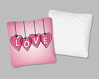 Декоративная подушка для сублимации с принтом "День Св. Валентина" 35х35см SV22_03