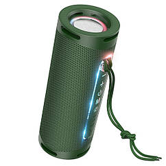 DR Портативна Bluetooth колонка Hoco HC9 TWS з LED-підсвіткою dark green
