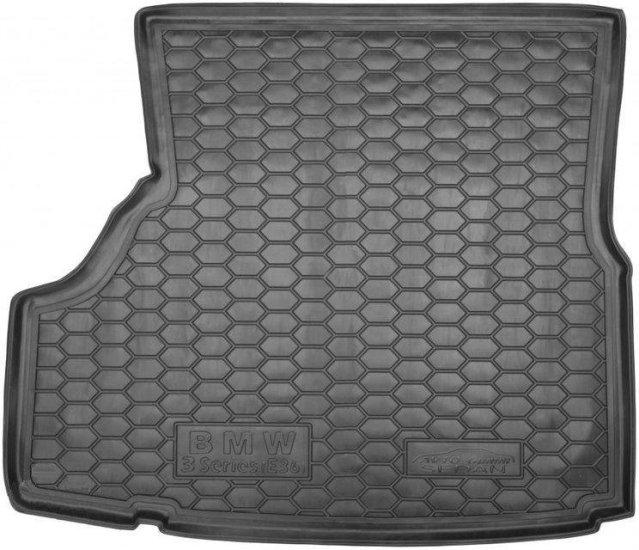 Килимок в багажник для BMW 3 (Е36) (1990>) (седан) гумовий (AVTO-Gumm) автогум, фото 1