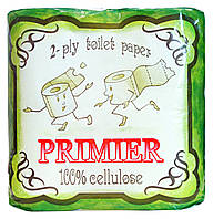 Туалетний папір Primier білий двошаровий 120 відривів 90 х 110 мм - 4 рулони
