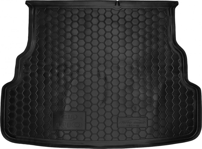Килимок в багажник для Kia Rio (2015>) (седан) гумовий (AVTO-Gumm) автогум, фото 1