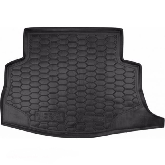 Килимок в багажник для Nissan Leaf гумовий (без сабвуфера) (AVTO-Gumm) автогум, фото 1