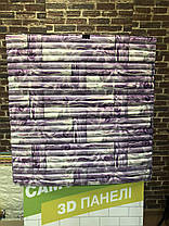 3Д панель самоклеящаяся 700х700х8.5 мм Шпалери під декоративний бамбук Самоклейка 3Д Фіолетовий, фото 5