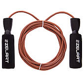 Скакалка шкіряна Zelart JUMP ROPE для занять фітнесом (FI-2562)