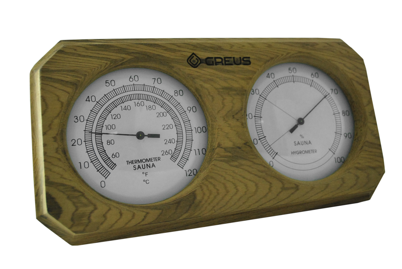 Термогігрометр Greus 26х14 кедр