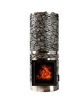 Піч на дровах для лазні IKI Kivi зі скляними дверцятами ( Верхній)