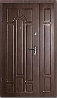 Форт-М Дверь полуторная уличная модель Классик комплектация "Стандарт Плюс" цвет Орех коньячный, 1200/2050
