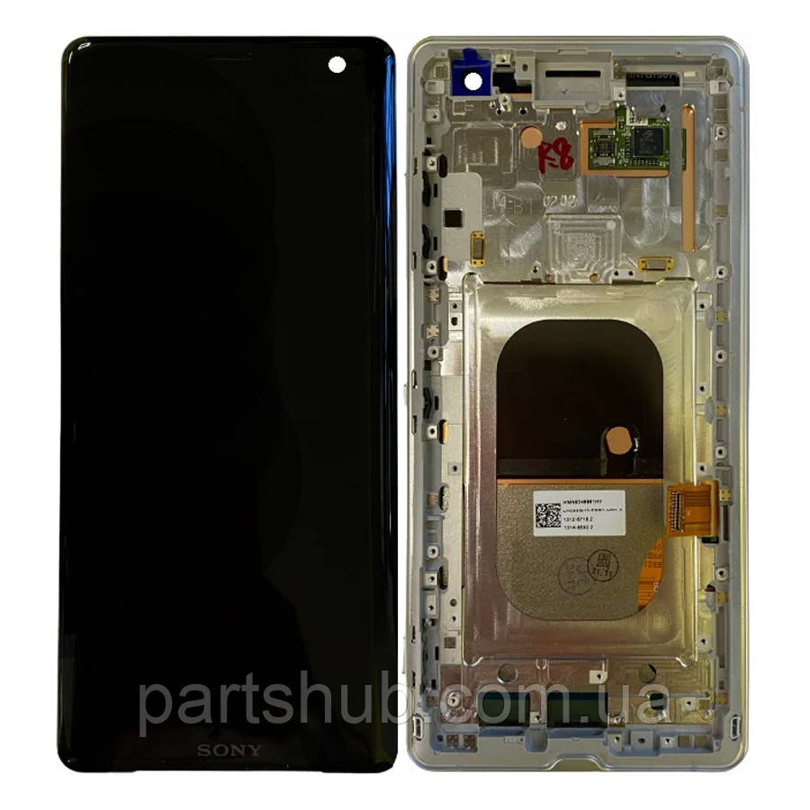 Дисплей Sony Xperia XZ3 H8416 H9436 H9493 H9496 з тачскріном оригінал Китай у сріблястій рамці