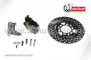 Диск гальмівний + суппорт + кріплення Honda Dio AF-35 тюнінг (СІРИЙ)