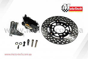 Диск гальмівний + суппорт + кріплення Honda Dio AF-35 тюнінг (чорний)