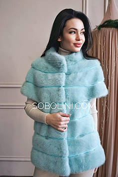 Жилет із хутра норки, комір-стійка