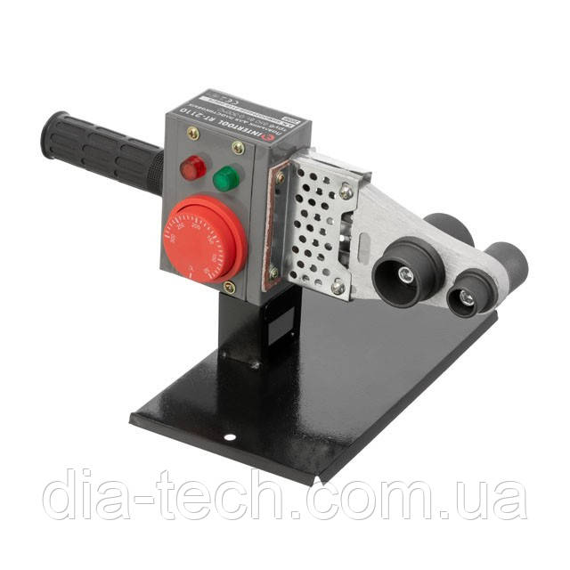 Паяльник для пластикових труб, 850 Вт, 0-300 °C, насадки 20, 25, 32 мм, металевий кейс INTERTOOL RT-2110