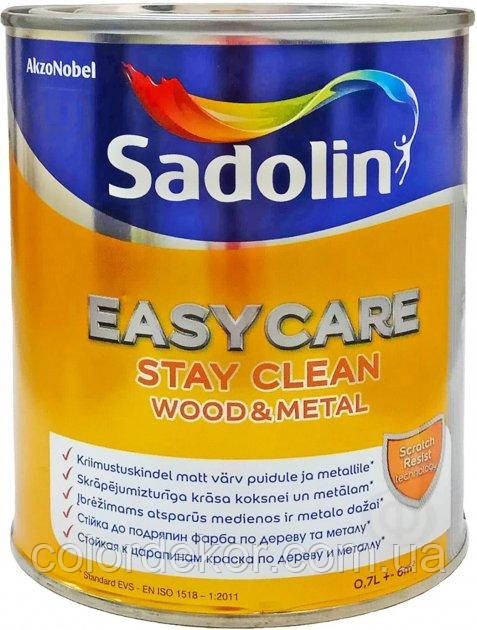 Sadolin EasyCare Wood&Metal — напівматова водна фарба для дерева та металу 0,7 л