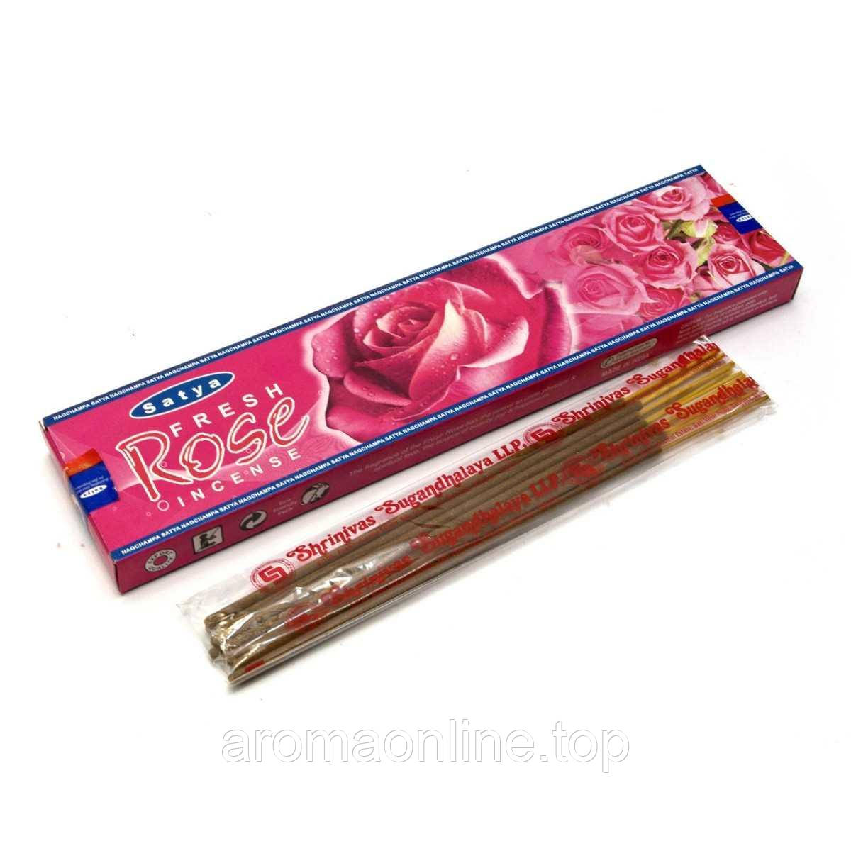 Fresh Rose (Свіжа Троянда)(18 gms) (Satya) пилкові пахощі, фото 1
